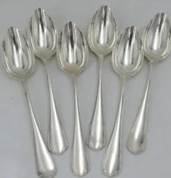 Christofle Japonais, 6 couverts de table, 12 pièces en métal argenté
