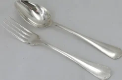 Christofle Japonais, 6 couverts de table, 12 pièces en métal argenté
