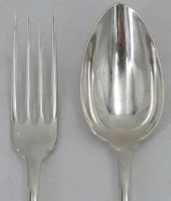 Christofle Japonais, 6 couverts de table, 12 pièces en métal argenté