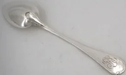 Christofle Japonais, 12 cuillères à thé, café, dessert, 14,2 cm, monogramme