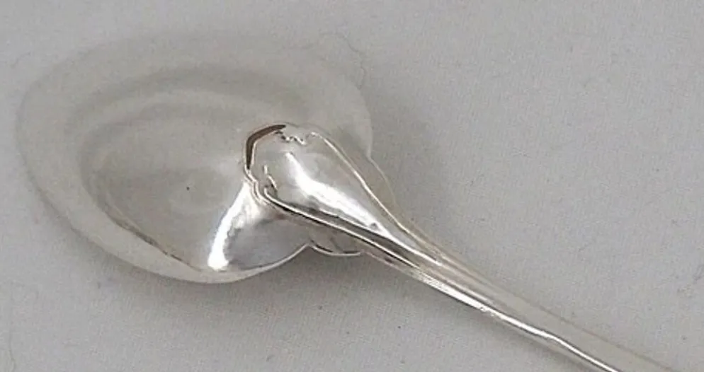 Christofle Japonais, 12 cuillères à thé, café, dessert, 14,2 cm, monogramme "RD"