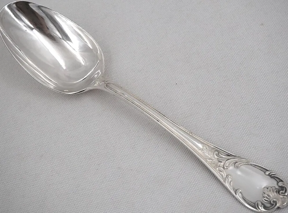 Christofle Marly, 10 cuillères de table métal argenté, 21 cm.
