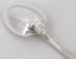 Christofle Marly, 12 cuillères à entremets, dessert en métal argenté, 17 cm.
