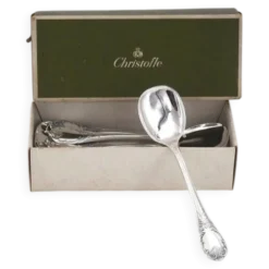 Christofle Marly, 12 cuillères, pelles à glace en métal argenté, 12,8 cm.