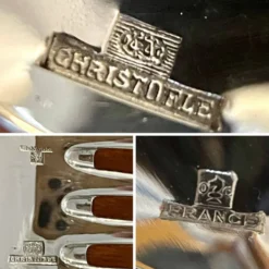 Christofle marly ménagère 140 pièce avec argentier chêne