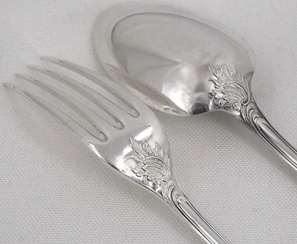 Christofle Marly ménagère set 49 pièces, couteaux, métal argenté, excellent état