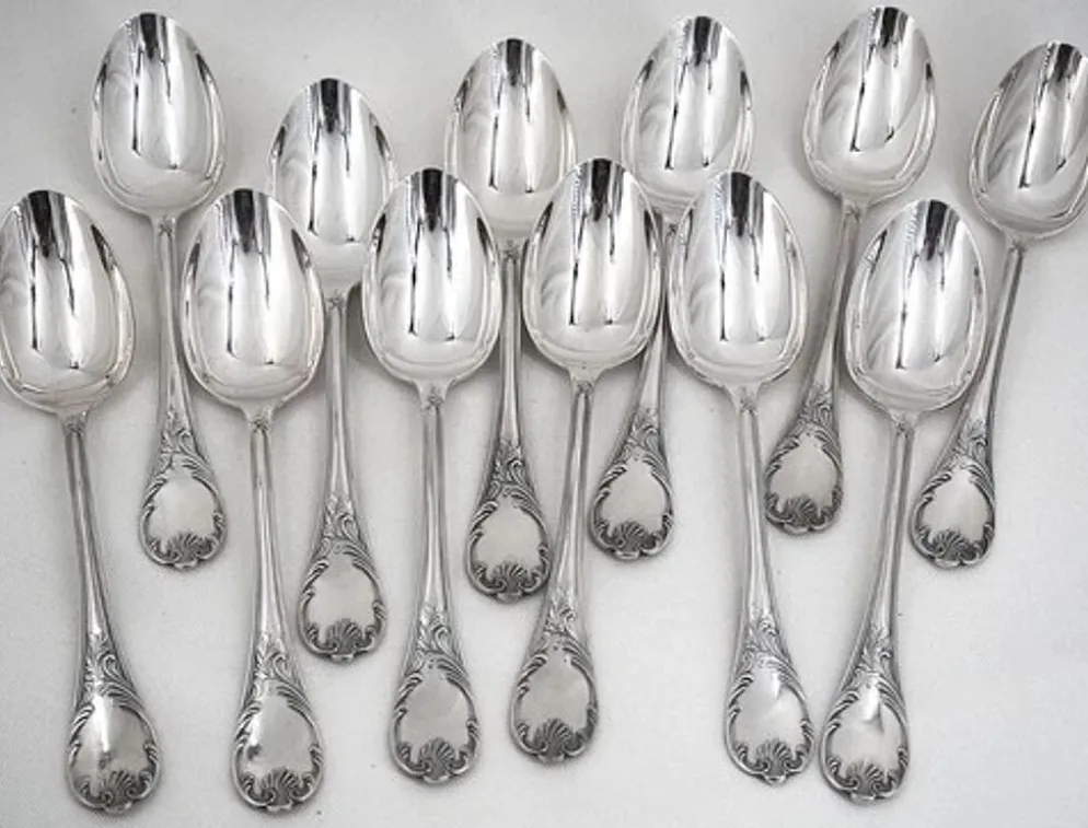 Christofle Marly ménagère set 49 pièces, couteaux, métal argenté, excellent état