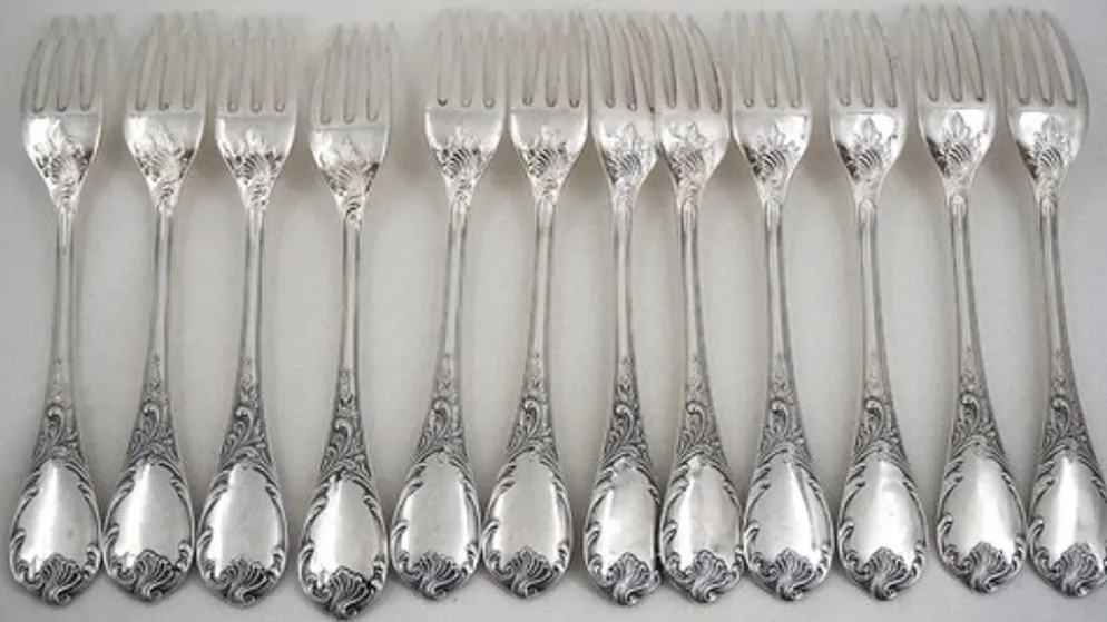 Christofle Marly ménagère set 49 pièces, couteaux, métal argenté, excellent état
