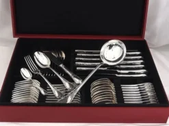 Christofle Marly ménagère set 49 pièces, couteaux, métal argenté, excellent état
