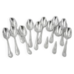 Christofle Pompadour, 12 cuillères à thé, café, 13,5 cm, en excellent état.