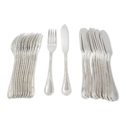 Christofle Ruban 12 couverts poisson 24 pièces métal argenté excellent état