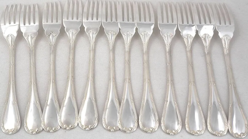 Christofle Ruban 12 couverts poisson 24 pièces métal argenté excellent état