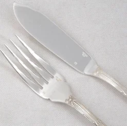Christofle Ruban 12 couverts poisson 24 pièces métal argenté excellent état