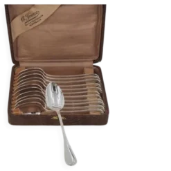 Christofle Rubans, 12 cuillères à thé, café, dessert, 14,5 cm, excellent état