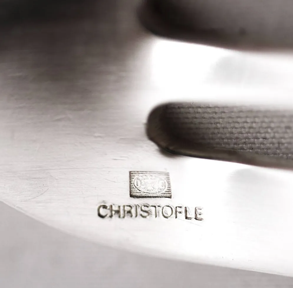 Christofle Spatours, 12 fourchettes à gâteaux, métal argenté, excellent état.