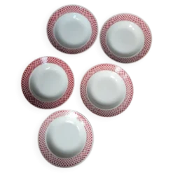 Cinq assiettes creuses FB85 Badonviller
