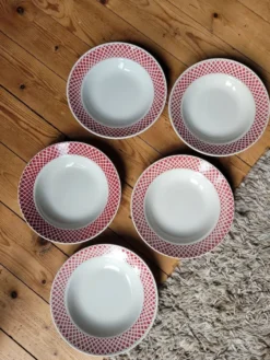 Cinq assiettes creuses FB85 Badonviller