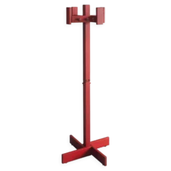 Cintre en bois de pin teinté rouge postmoderne