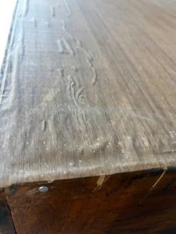 Classeur en bois vintage / armoire à volet roulant / étagère