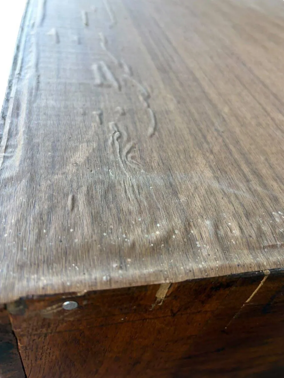 Classeur en bois vintage / armoire à volet roulant / étagère