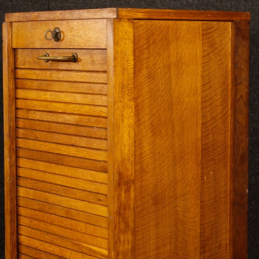 Classeur français en bois de chêne