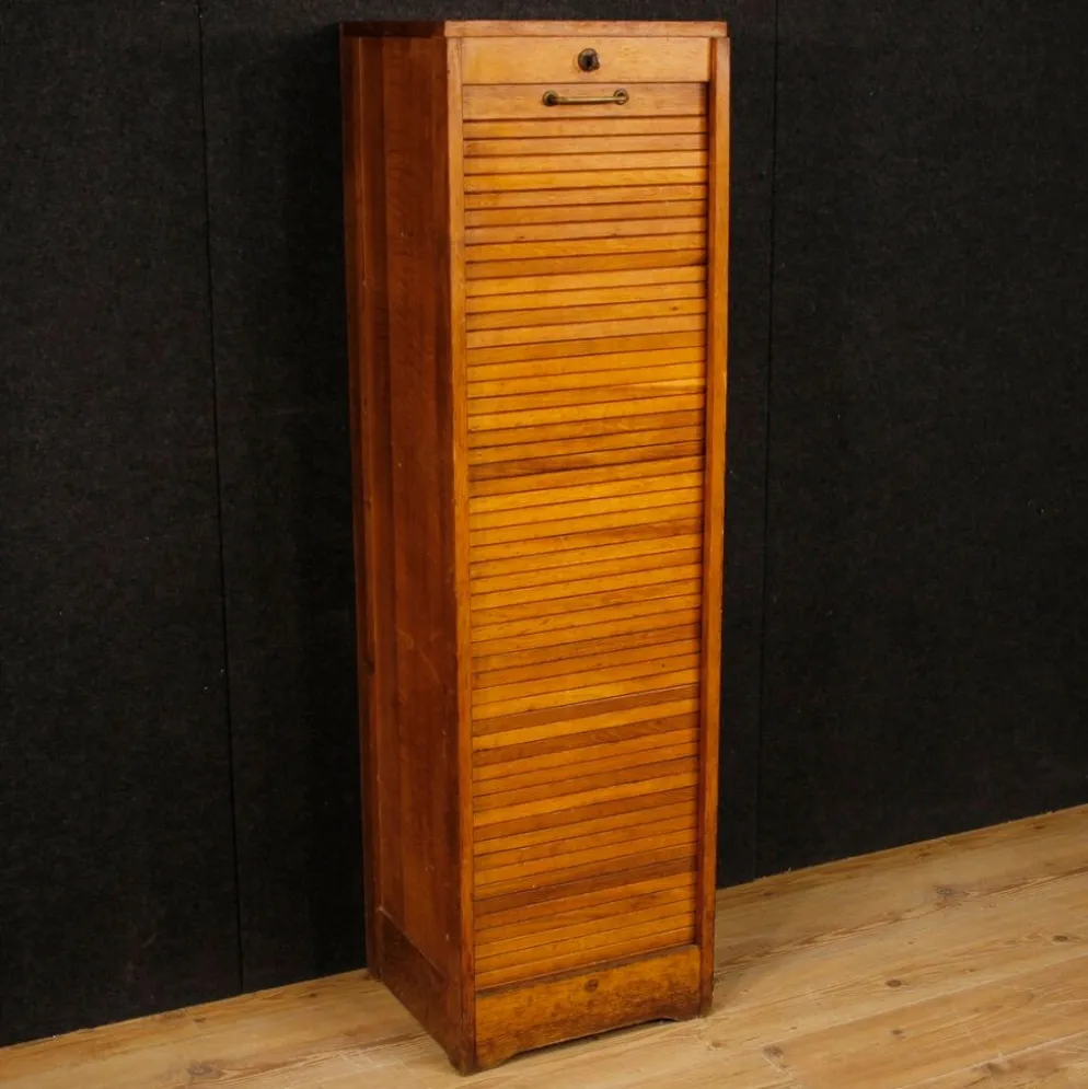 Classeur français en bois de chêne