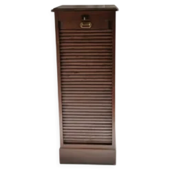Classeur / Meuble à Rideaux Vintage Circa 1940 – Chêne Plaq
