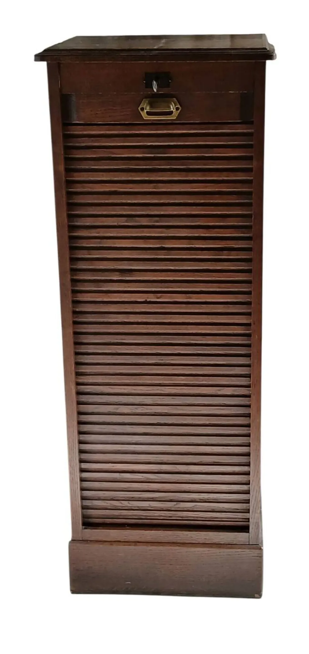 Classeur / Meuble à Rideaux Vintage Circa 1940 – Chêne Plaq