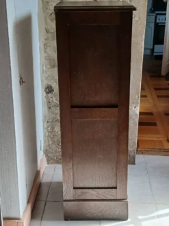 Classeur / Meuble à Rideaux Vintage Circa 1940 – Chêne Plaq