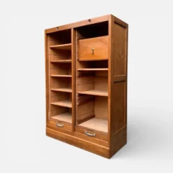 Classeur à rideau ancien en chêne H120
