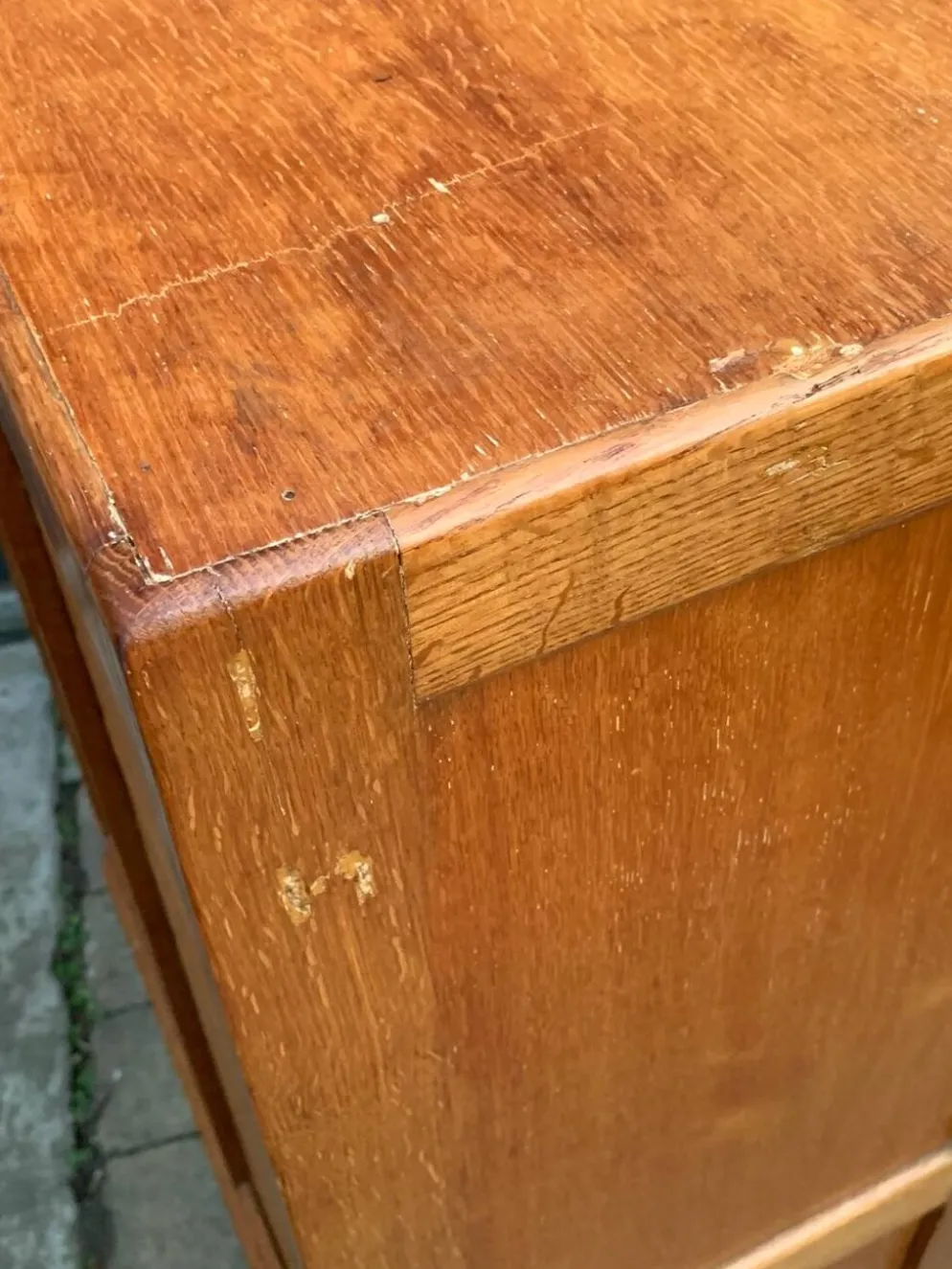 Classeur à rideau ancien en chêne H120