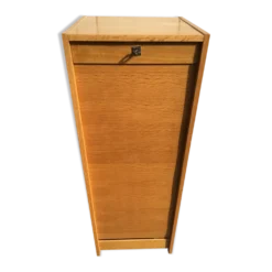 Classeur à rideau plaquage chêne doré hauteur 121cm