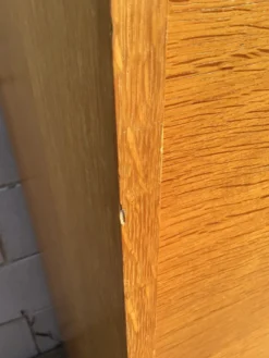 Classeur à rideau plaquage chêne doré hauteur 121cm