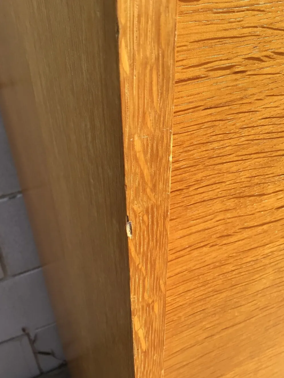 Classeur à rideau plaquage chêne doré hauteur 121cm