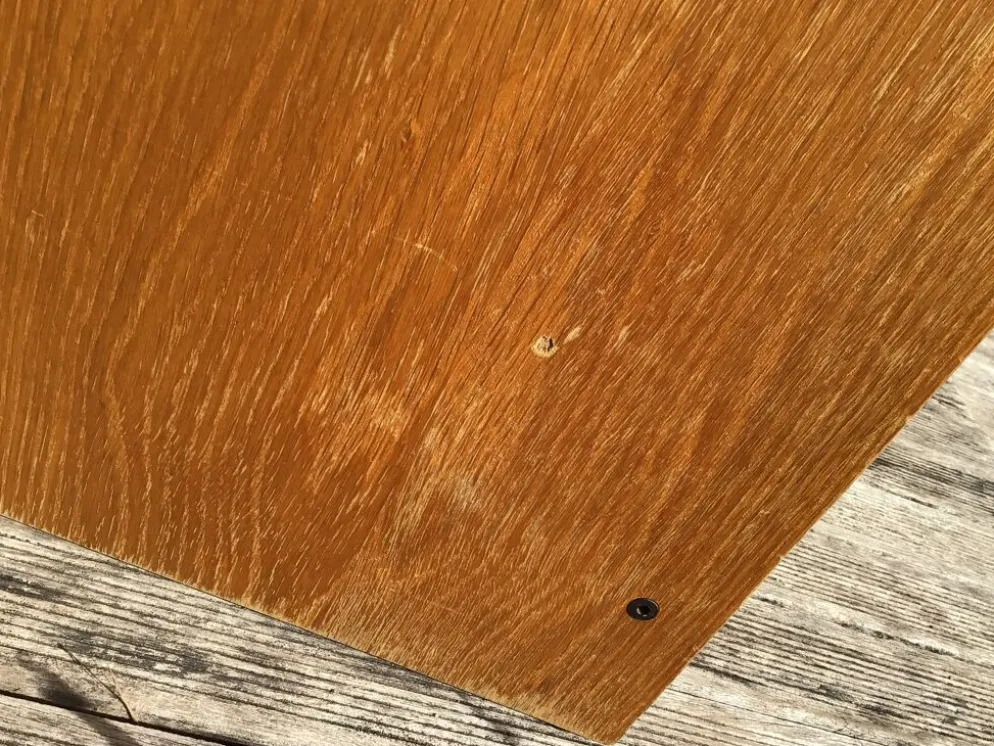 Classeur à rideau plaquage chêne doré hauteur 121cm
