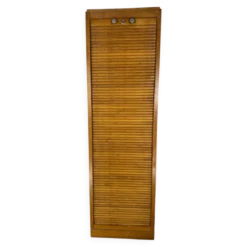 Classeur à rideau vintage en bois – meuble de bureau ancien