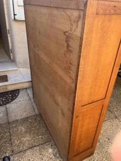 Classeur à rideaux en bois, années 50-60