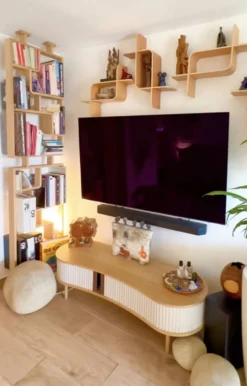 2 claustras, cloisons de séparation en hêtre cintré