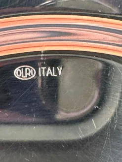 Cloche de présentation olry italy en métal argenté avec plateau et ver
