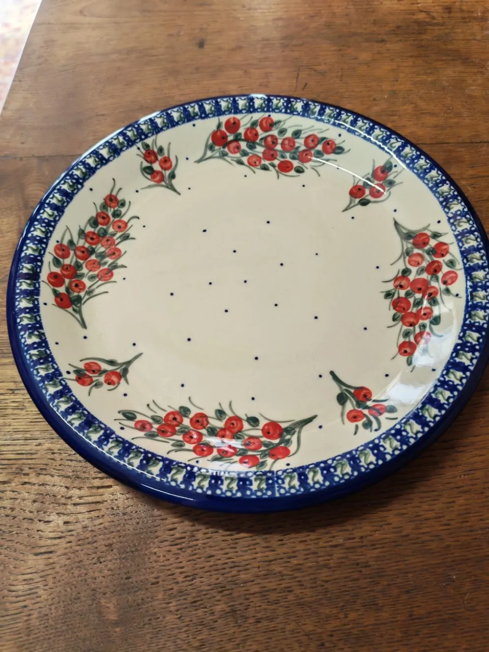 Cloche à fromage grès émaillée Boleslawiec Pologne