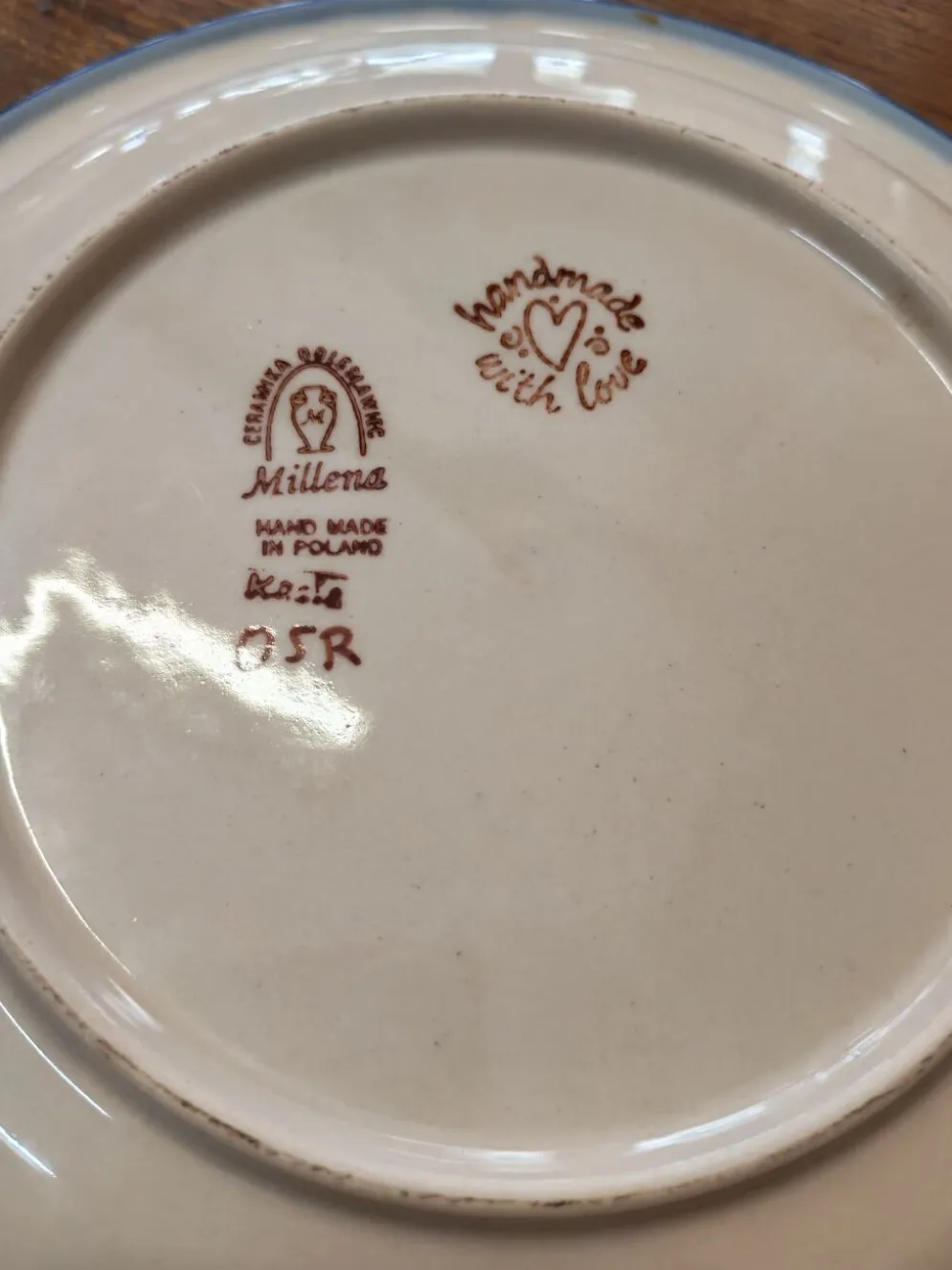 Cloche à fromage grès émaillée Boleslawiec Pologne