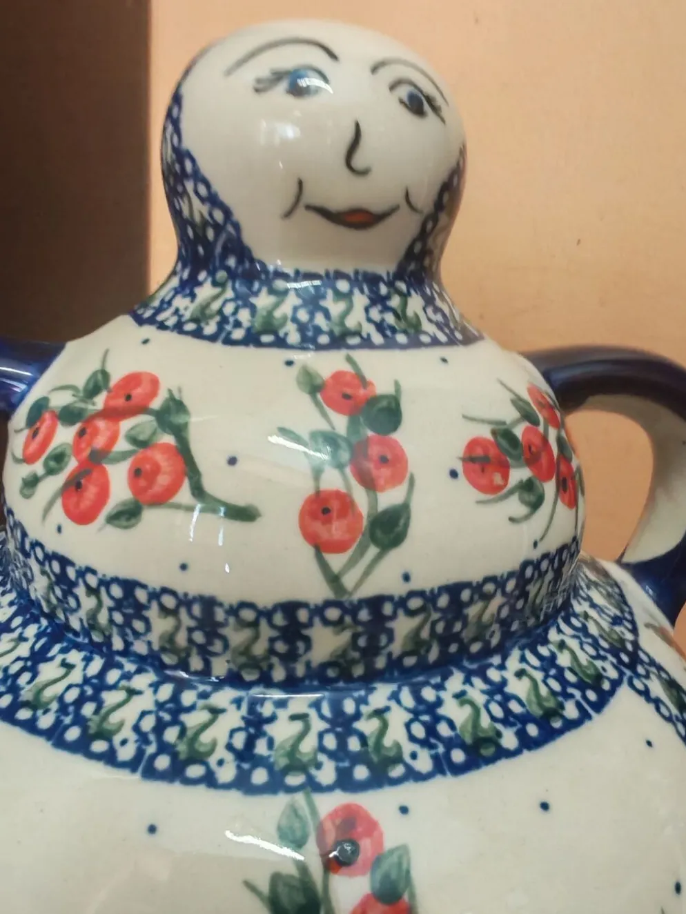 Cloche à fromage grès émaillée Boleslawiec Pologne