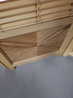 Cloison de séparation, paravent à lames en hêtre blond français, années 1960, largeur 155 cm, hauteur 185 cm