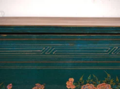 Coffre ancien chinois en orme laqué vert – Chine, vers 1900