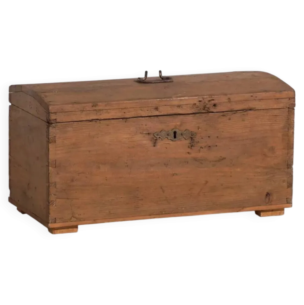 Coffre ancien en bois massif (vers 1900) #81