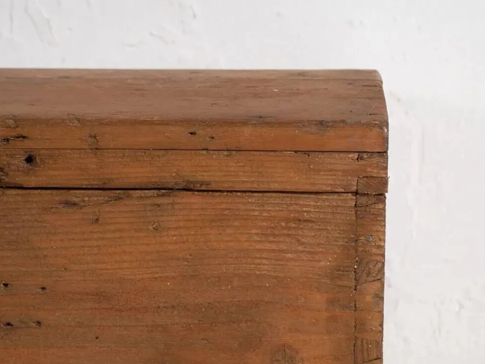Coffre ancien en bois massif (vers 1900) #81