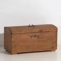 Coffre ancien en bois massif (vers 1900) #81