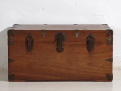 Coffre ancien japonais en bois de camphrier – période Meiji (c.1890-1912) #76