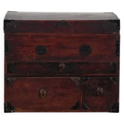 Coffre ancien japonais à tiroirs et compartiments – Japon, vers 1900
