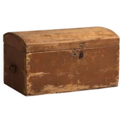 Coffre ancien à patine brune (c.1920) #49